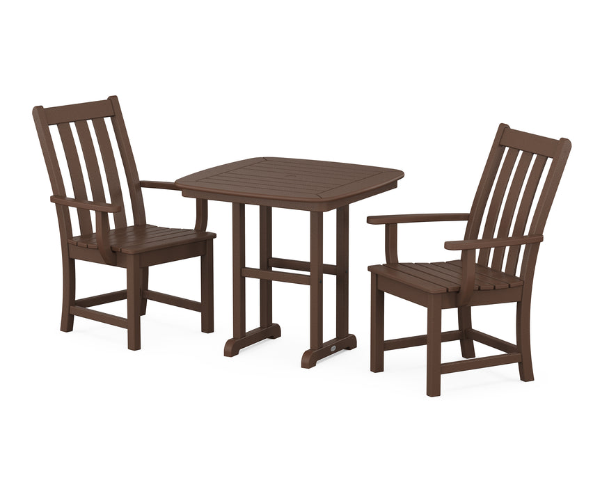 POLYWOOD Vineyard 3-Piece Dining Set in Mahogany