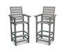 POLYWOOD Captain Bar Chair Duo in Slate Grey image