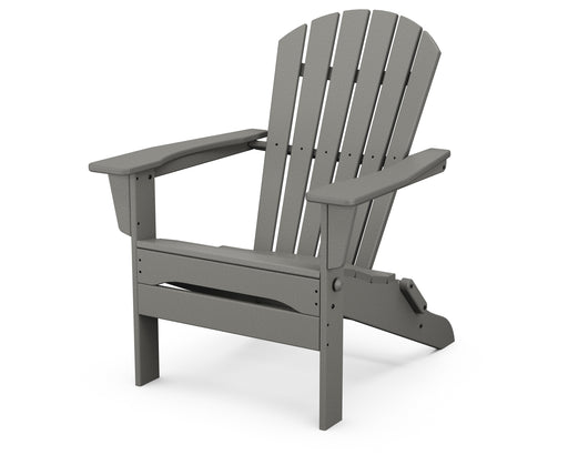 POLYWOOD South Beach Folding Adirondack Chair in Slate Grey image