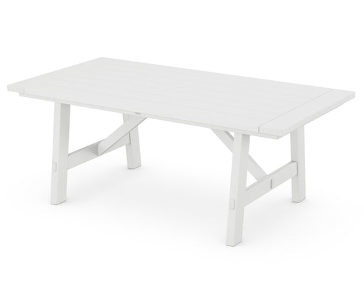 POLYWOOD Rustic Farmhouse 39" x 75" Dining Table in White image