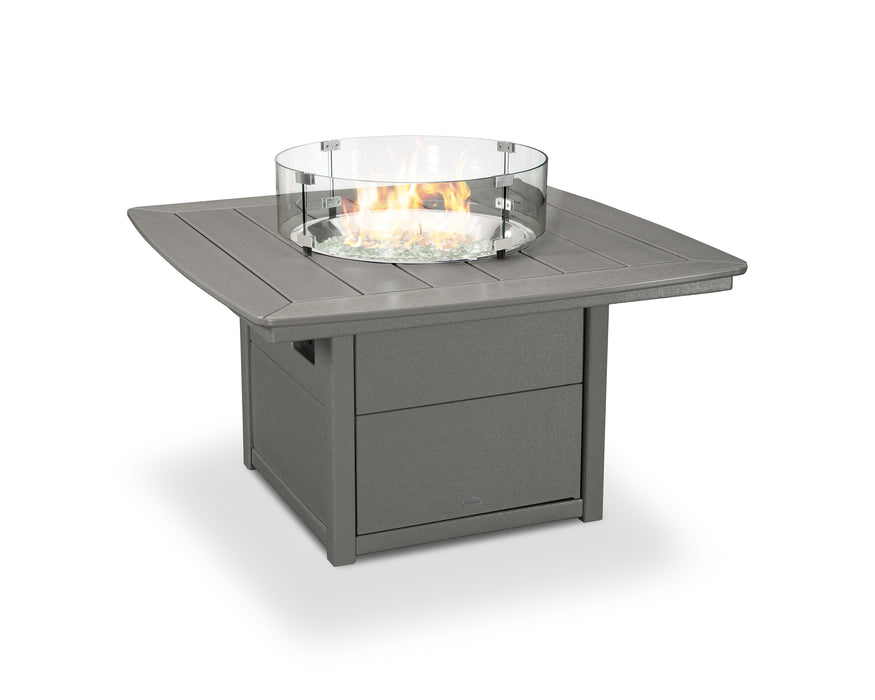 POLYWOOD Nautical 42" Fire Pit Table in Slate Grey