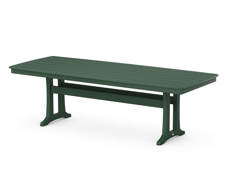 POLYWOOD Nautical Trestle 39" x 97" Dining Table in Green image