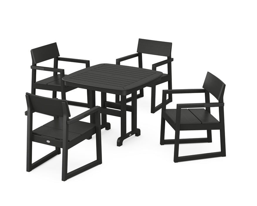 POLYWOOD EDGE 5-Piece Dining Set in Black image