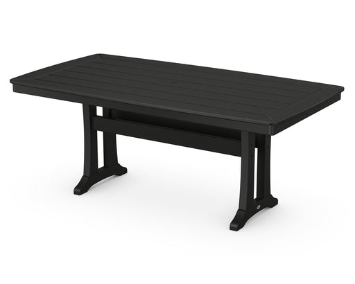 POLYWOOD Nautical Trestle 38" x 73" Dining Table in Black image