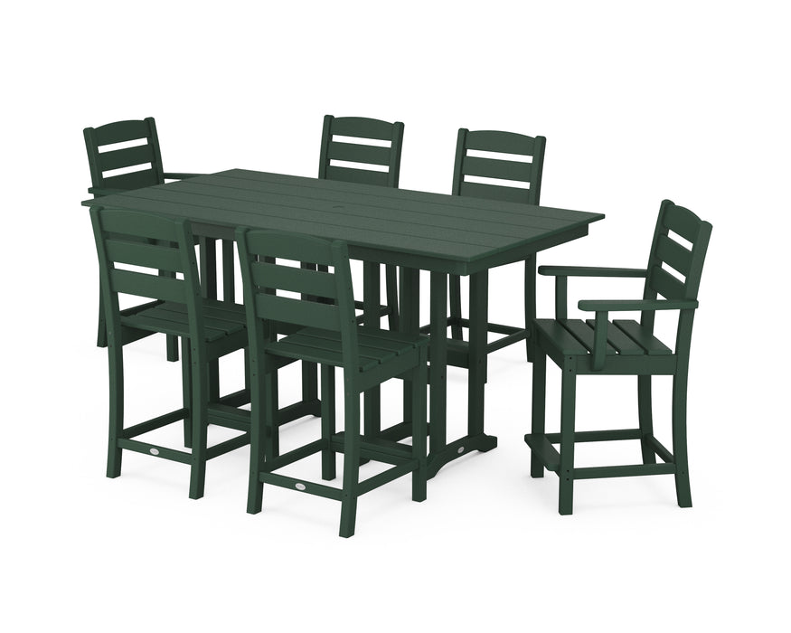 POLYWOOD Lakeside 7-Piece Counter Set in Green image