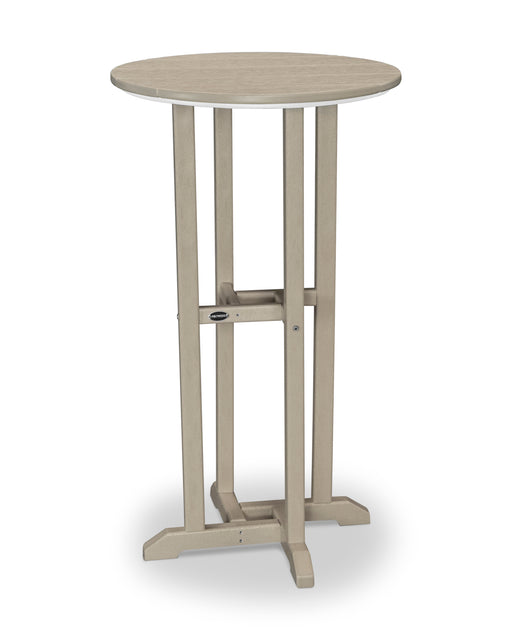 POLYWOOD 24" Round  Farmhouse Bar Bistro Table in Sand image