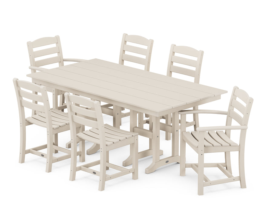 POLYWOOD La Casa Cafe 7-Piece Farmhouse Dining Set in Sand image