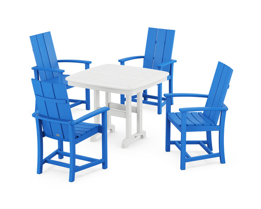 POLYWOOD Modern Adirondack 5-Piece Dining Set in Pacific Blue image