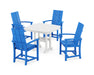 POLYWOOD Modern Adirondack 5-Piece Dining Set in Pacific Blue image