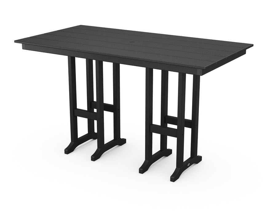 POLYWOOD Farmhouse 37" x 72" Bar Table in Black image