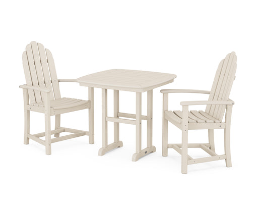 POLYWOOD Classic Adirondack 3-Piece Dining Set in Sand image