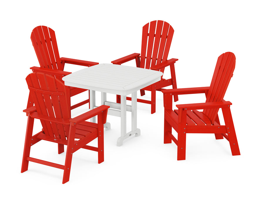 POLYWOOD South Beach 5-Piece Dining Set in Sunset Red image