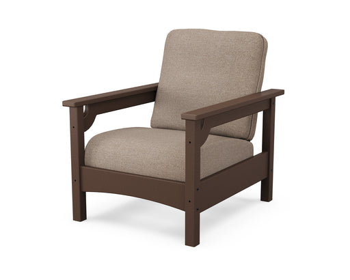 POLYWOOD Club Chair in Mahogany / Spiced Burlap image