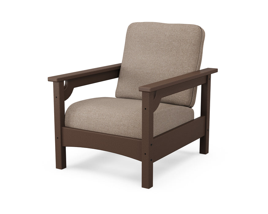 POLYWOOD Club Chair in Mahogany / Spiced Burlap image