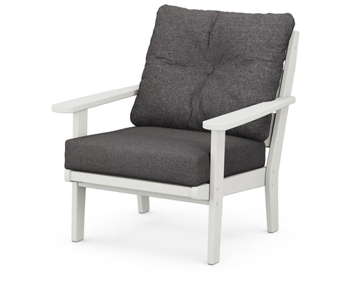 POLYWOOD Lakeside Deep Seating Chair in Vintage White / Ash Charcoal image