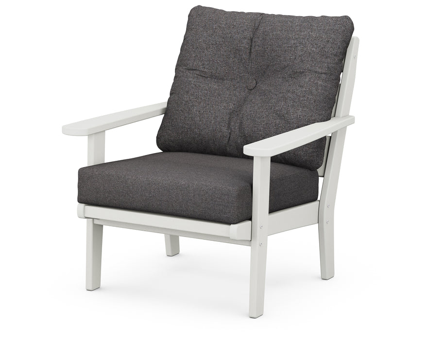 POLYWOOD Lakeside Deep Seating Chair in Vintage White / Ash Charcoal image