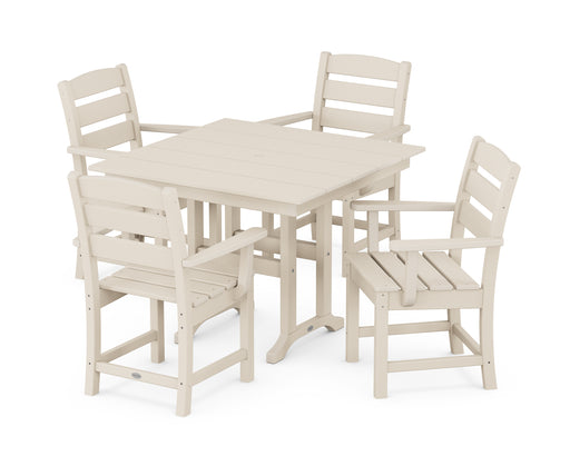 POLYWOOD Lakeside 5-Piece Farmhouse Dining Set in Sand image