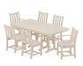 POLYWOOD Traditional Garden 7-Piece Farmhouse Dining Set in Sand image