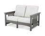 POLYWOOD Mission Loveseat in Slate Grey / Natural Linen image