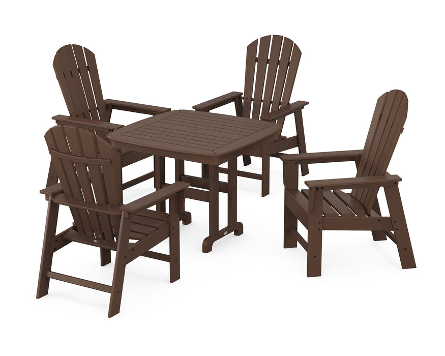 POLYWOOD South Beach 5-Piece Dining Set in Mahogany