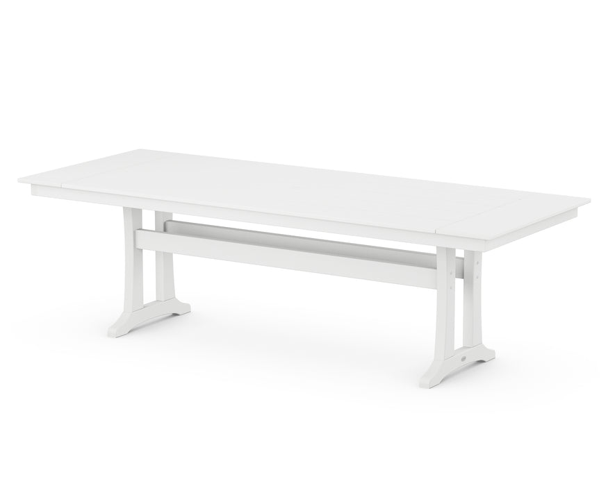 POLYWOOD Farmhouse Trestle 38" x 96" Dining Table in White image