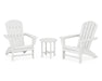 POLYWOOD Nautical 3-Piece Adirondack Set in White image