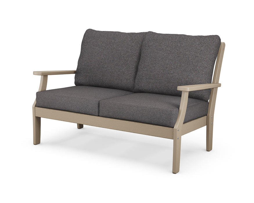 POLYWOOD Braxton Deep Seating Loveseat in Vintage Sahara / Ash Charcoal image