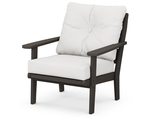 POLYWOOD Lakeside Deep Seating Chair in Vintage Coffee / Natural Linen image