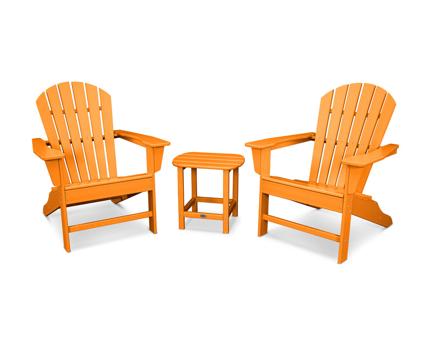 POLYWOOD South Beach Adirondack 3-Piece Set in Tangerine