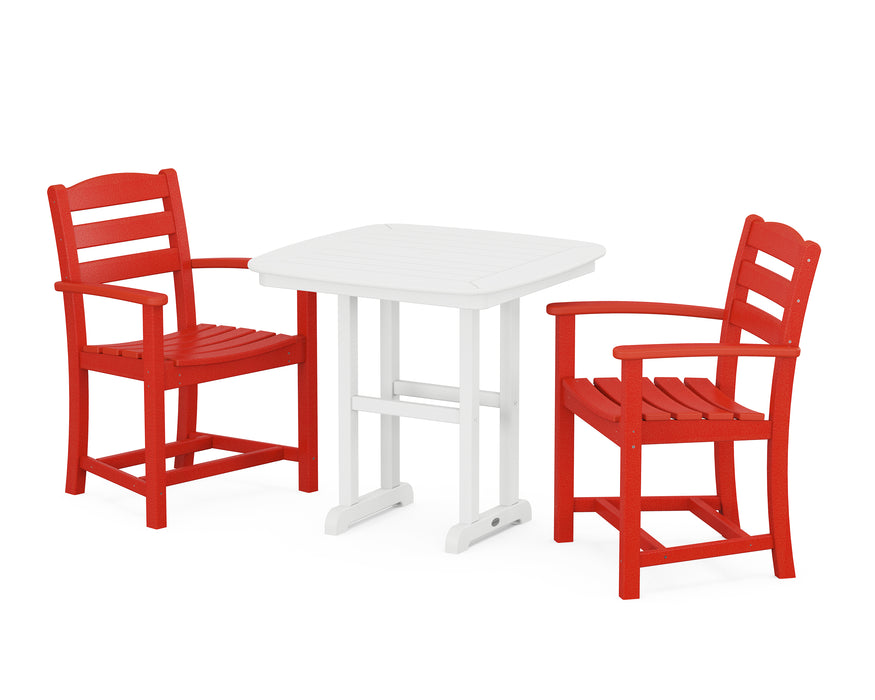 POLYWOOD La Casa Cafe 3-Piece Dining Set in Sunset Red image