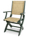 POLYWOOD Coastal Folding Chair in Green / Burlap Sling image