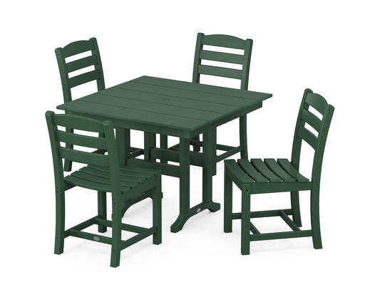 POLYWOOD La Casa Cafe Side Chair 5-Piece Farmhouse Dining Set in Green image