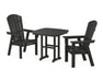 POLYWOOD Nautical Adirondack 3-Piece Dining Set in Black image