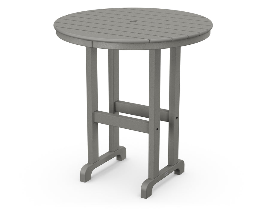 POLYWOOD 36" Round Farmhouse Counter Table in Slate Grey image