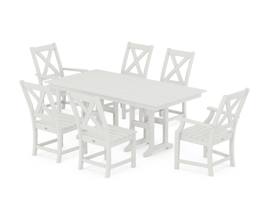 POLYWOOD Braxton 7-Piece Farmhouse Dining Set in Vintage White image