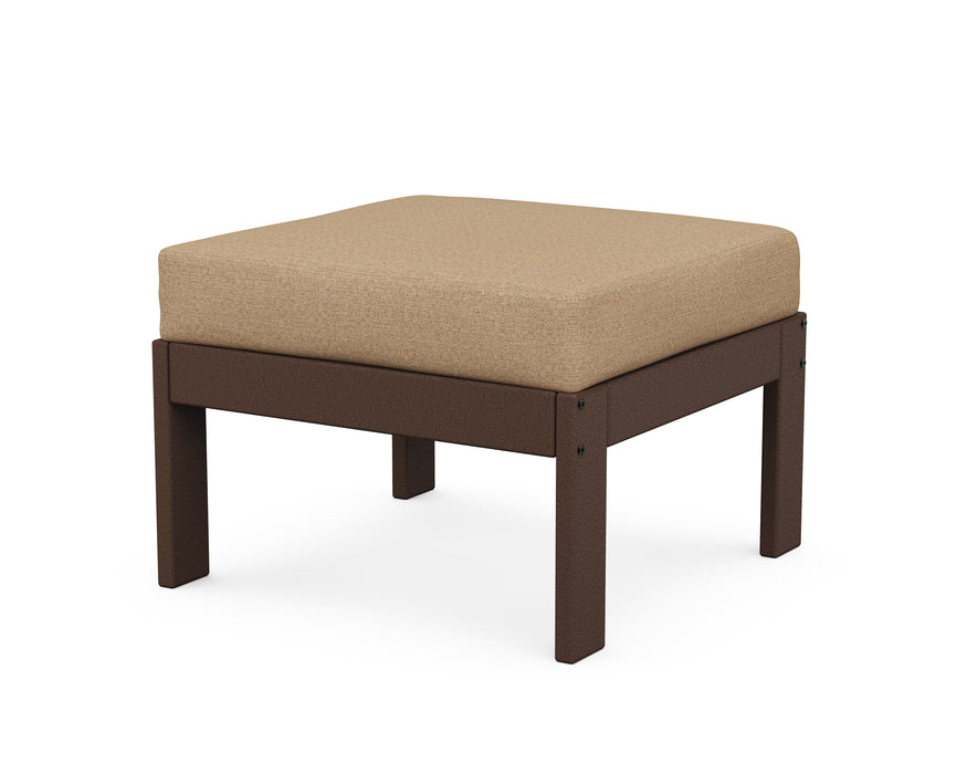 POLYWOOD Vineyard Modular Ottoman in Mahogany / Sesame