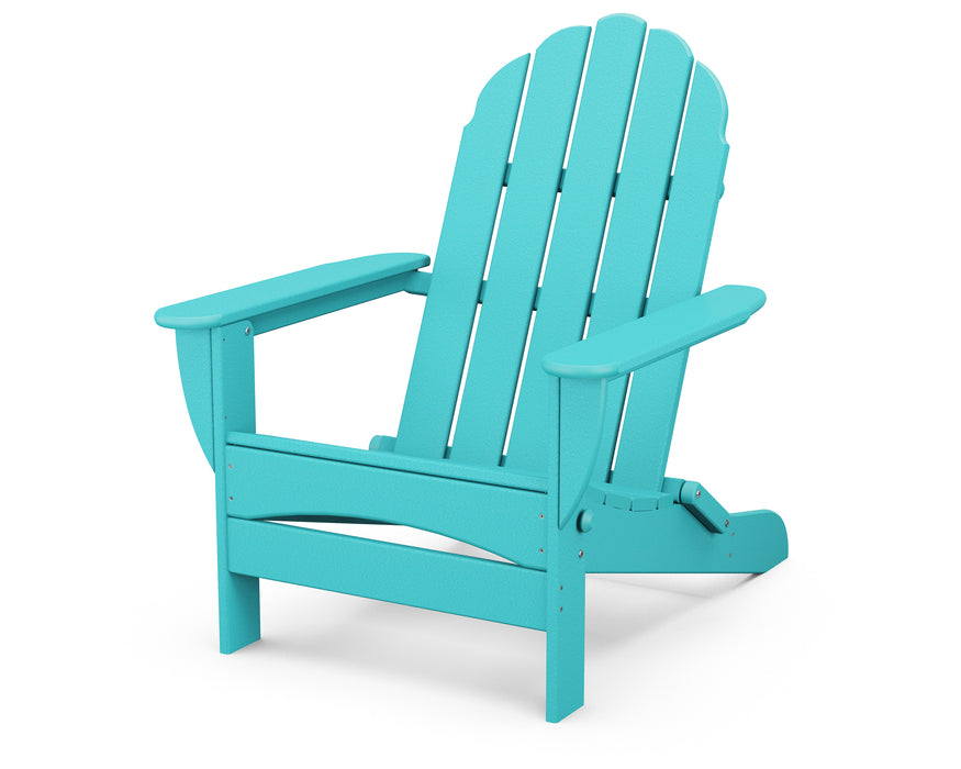 POLYWOOD Classic Oversized Folding Adirondack Chair in Aruba image