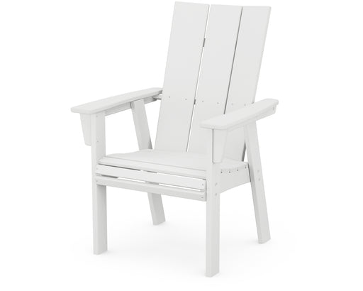 POLYWOOD Modern Curveback Adirondack Dining Chair in White image