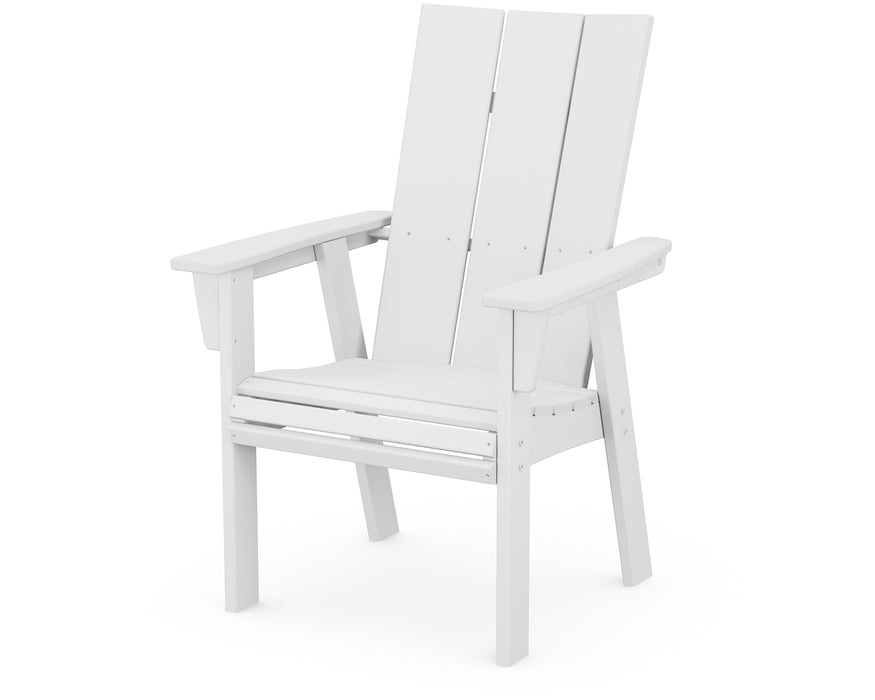 POLYWOOD Modern Curveback Adirondack Dining Chair in White image