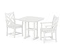 POLYWOOD Chippendale 3-Piece Dining Set in White image