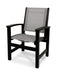 POLYWOOD Coastal Dining Chair in Black / Metallic Sling image