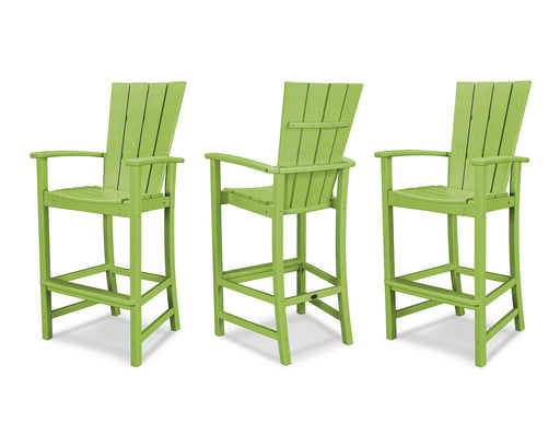 POLYWOOD Quattro 3-Piece Bar Set in Lime image