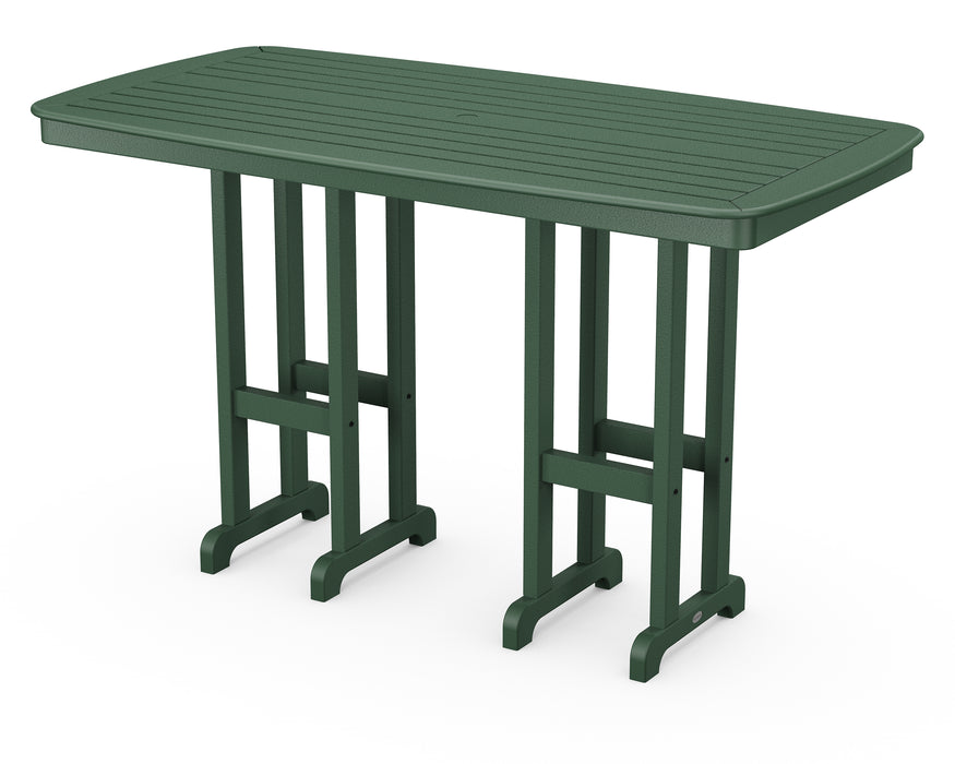 POLYWOOD Nautical 37" x 72" Bar Table in Green image