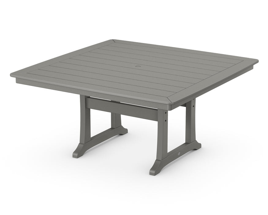 POLYWOOD Nautical Trestle 59" Dining Table in Slate Grey image