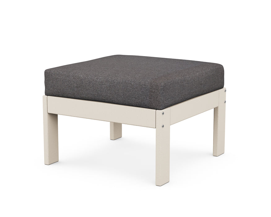 POLYWOOD Vineyard Modular Ottoman in Sand / Ash Charcoal