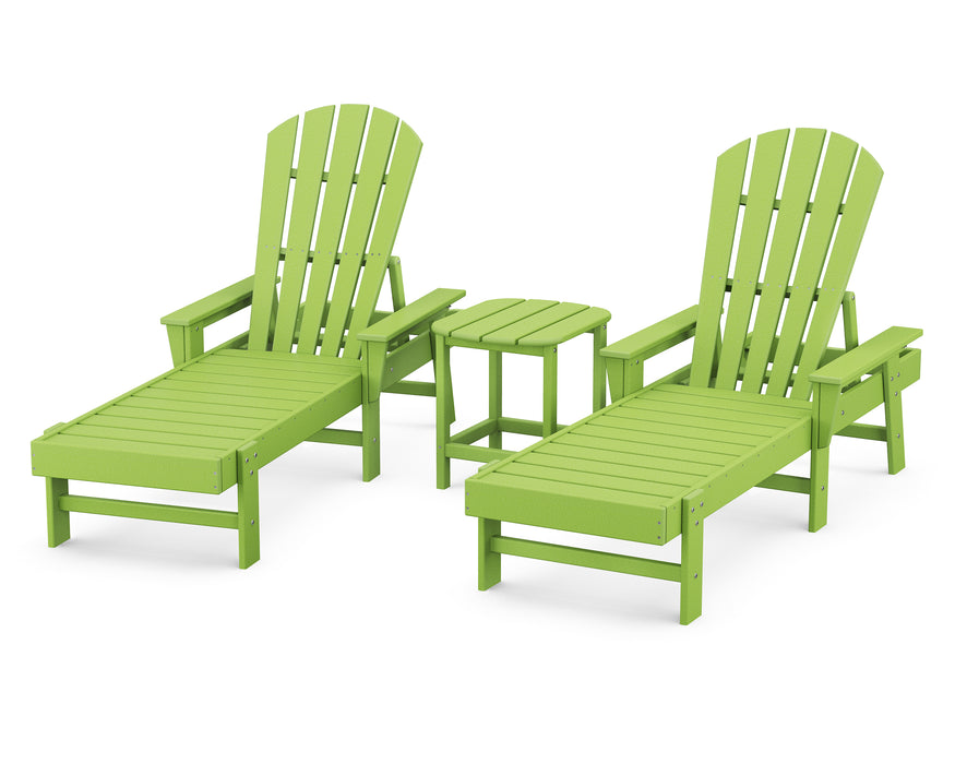 POLYWOOD South Beach Chaise 3-Piece Set in Lime image