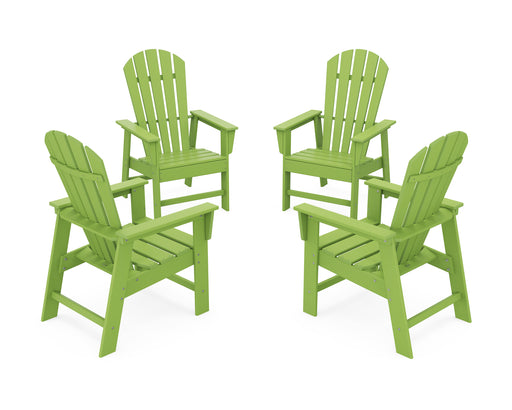 POLYWOOD 4-Piece South Beach Casual Chair Conversation Set in Lime image