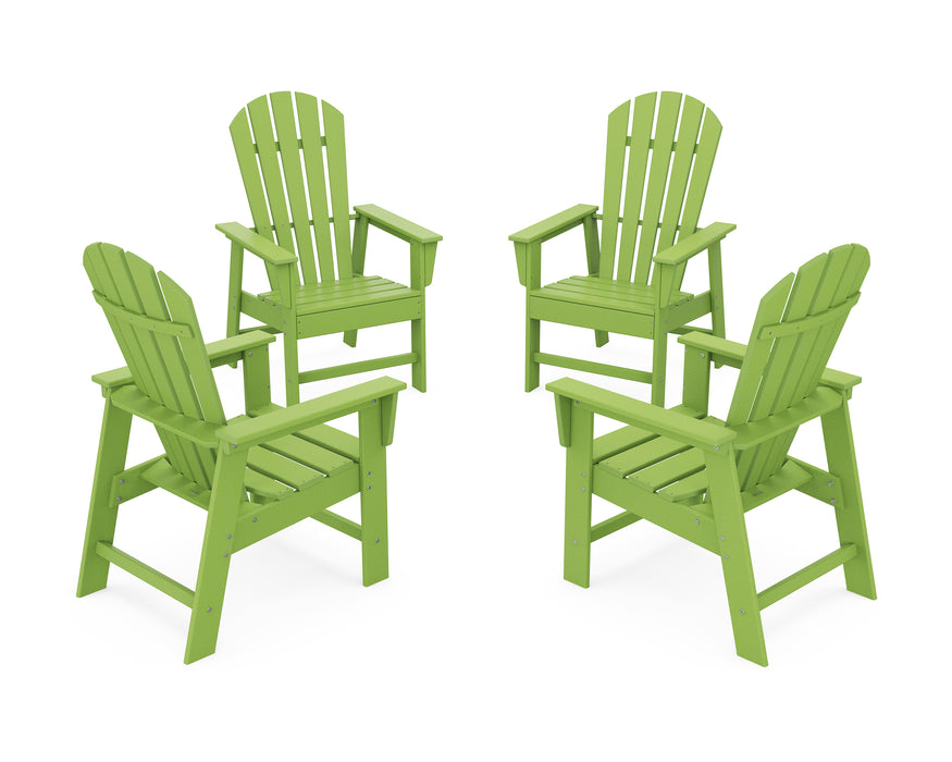 POLYWOOD 4-Piece South Beach Casual Chair Conversation Set in Lime image