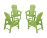 POLYWOOD 4-Piece South Beach Casual Chair Conversation Set in Lime image