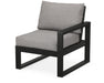 POLYWOOD EDGE Modular Right Arm Chair in Black / Grey Mist image